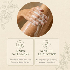 Rich lather worked over wet skin, with two benefit cards